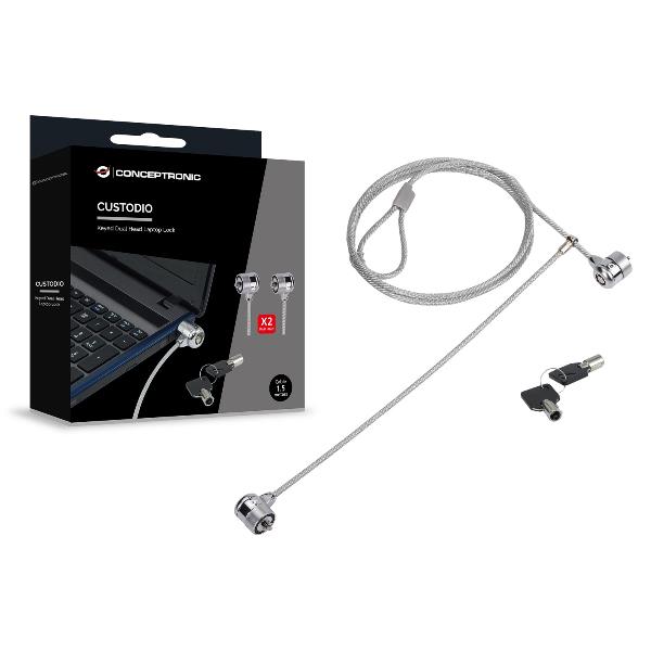 Keyed Dual Head Laptop Lock 1.5M - immagine 5