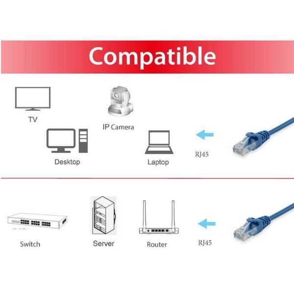 U/Utp C6 Patch Cable 10 0M Blu - immagine 3