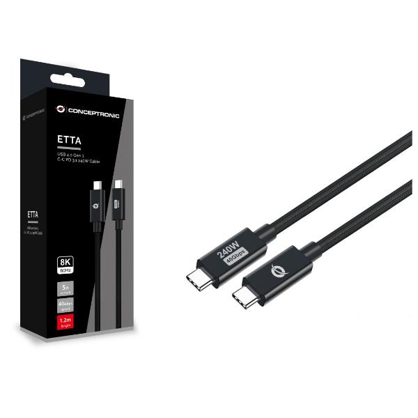 USB 4.0 Gen 3 C-C Pd 3.1 240W Cable - immagine 4