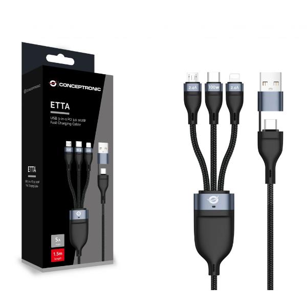 USB 3-In-1 Pd 3.0 100W Fast Chargin - immagine 3