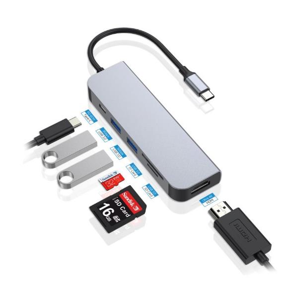 Adattatore Hub USB-C 3.1 6 In 1 - immagine 5