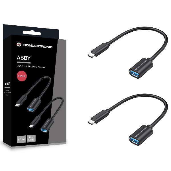 USB-C To USB-A Otg Adapter 2-Pack - immagine 2