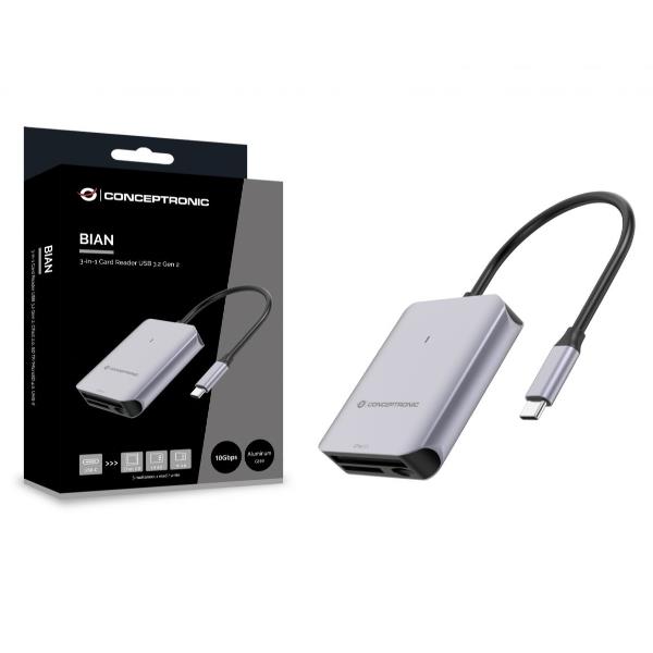 3-In-1 Card Reader USB 3.2 Gen 2, C - immagine 5