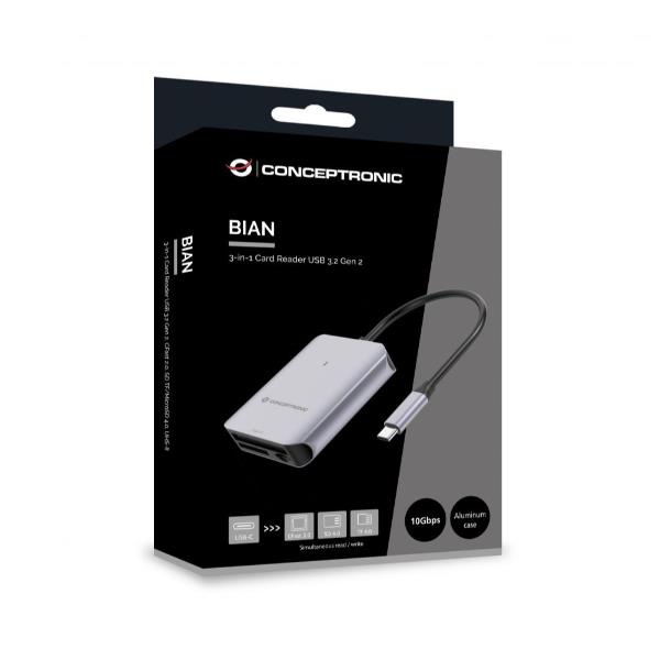 3-In-1 Card Reader USB 3.2 Gen 2, C - immagine 2