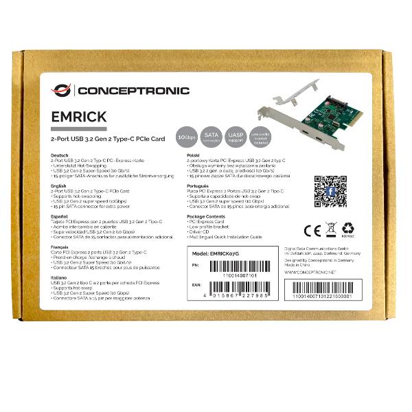 2-Port USB 3.2 Gen 2 Type-C Pcie - immagine 2