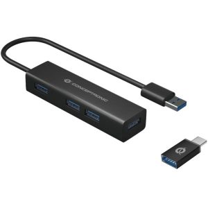 4-Ports USB 3.0 Hub With USB-C Adap
