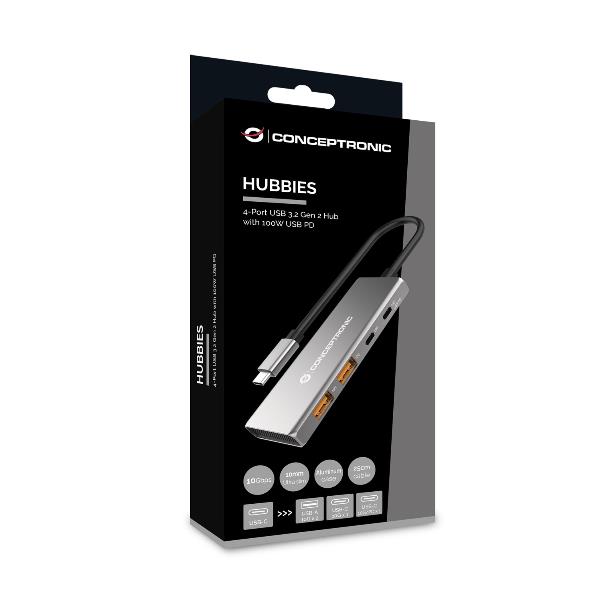 4-Port USB 3.2 Gen 2 Hub, 10Gbps, U - immagine 5