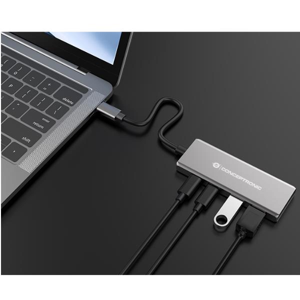 4-Port USB 3.2 Gen 2 Hub, 10Gbps, U - immagine 7