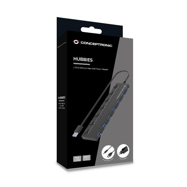 7-Port USB 3.0 Hub With Power Adapt - immagine 4