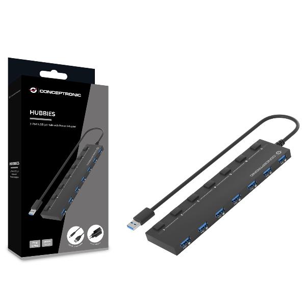 7-Port USB 3.0 Hub With Power Adapt - immagine 3