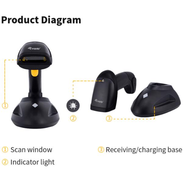 Wireless 1D Laser Barcode Scanner - immagine 4