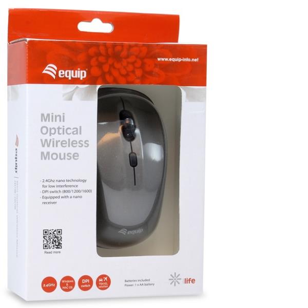 Mini Optical Wireless Mouse Grigio - immagine 4