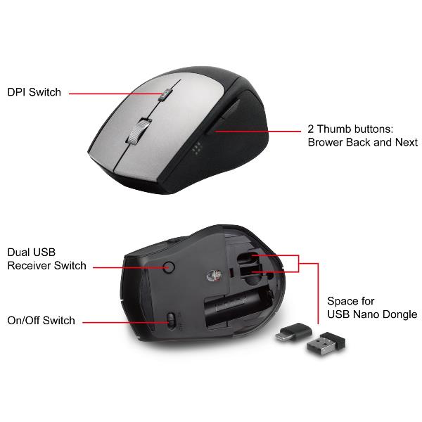 Wireless Mouse Dual Connect Adapter - immagine 2