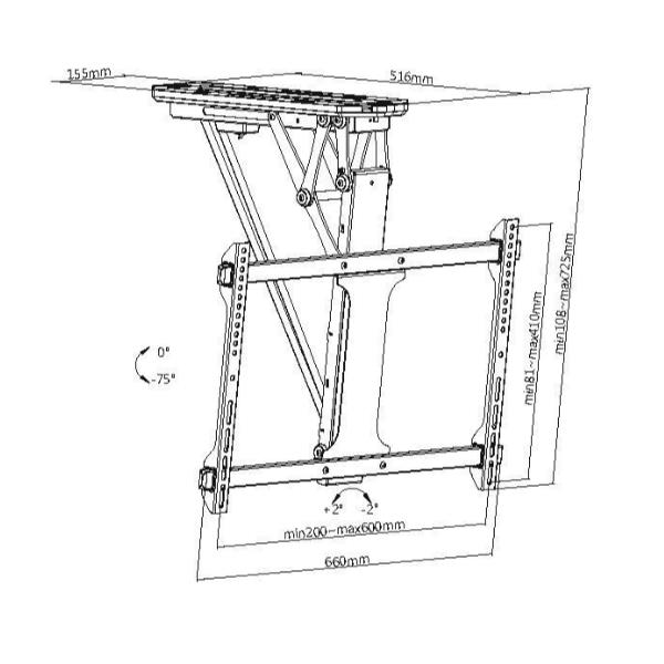 32 -70 Motorized Tv Ceiling Mount - immagine 3