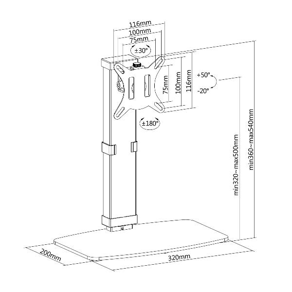 17 -32 Free-Standing Monitor Stand - immagine 5