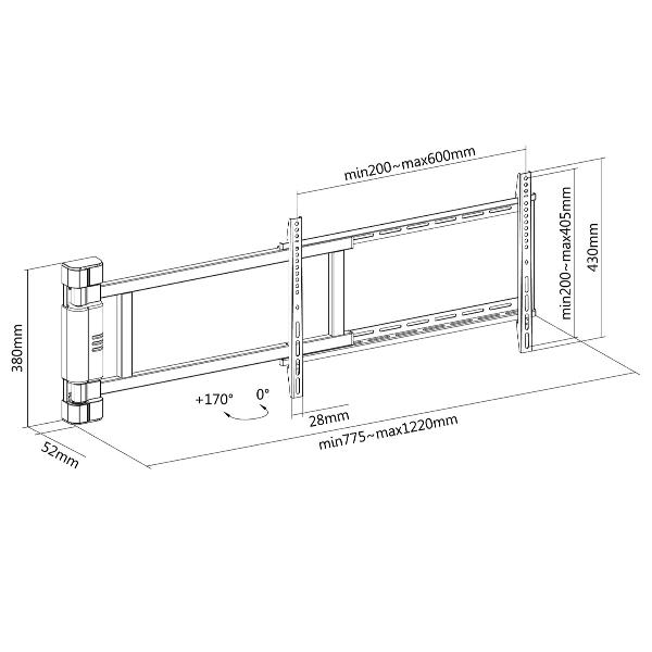 32 -75 Motorized Tv Swing Mount - immagine 8