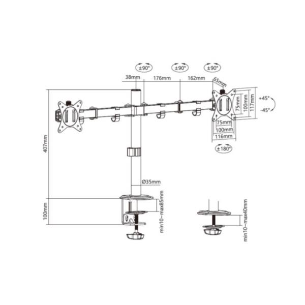 17 -32 Articulating Monitor Desk M - immagine 3