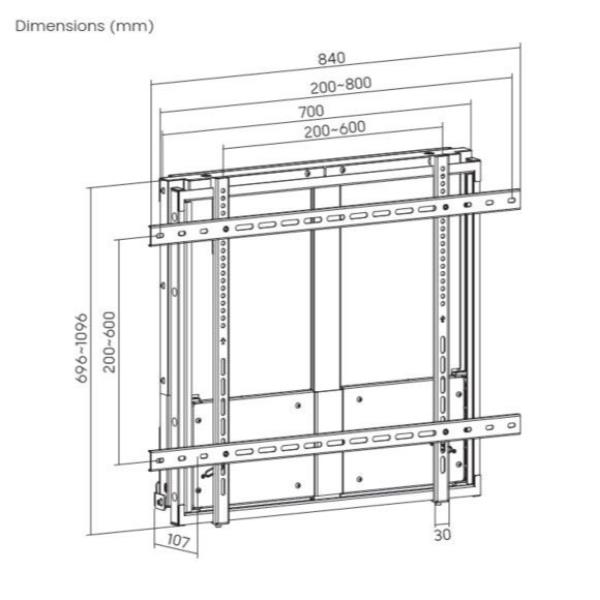 60 -100 Interactive Up-Down Tv Wal - immagine 2