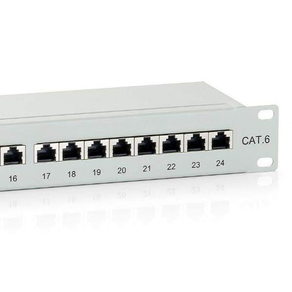 24-Ports Cat.6 Shielded Patch Panel - immagine 4