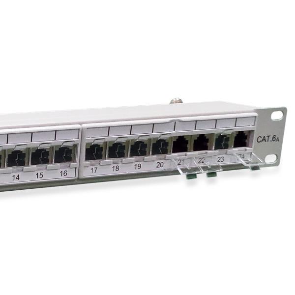 Premium Cat.6A Patch Panel 24-Port - immagine 3