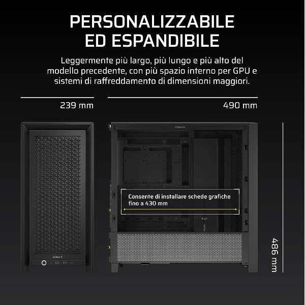 Frame 4000D Mid-Tower Nero - immagine 6