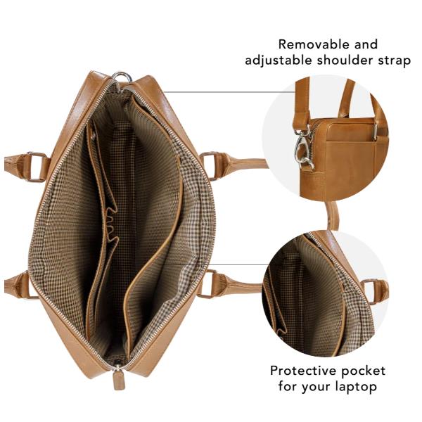 Borsa Pelle Nordborg 15 Cuoio - immagine 3