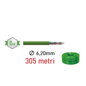 Cavo U/Utp Cat.6 Cca Verde 305M