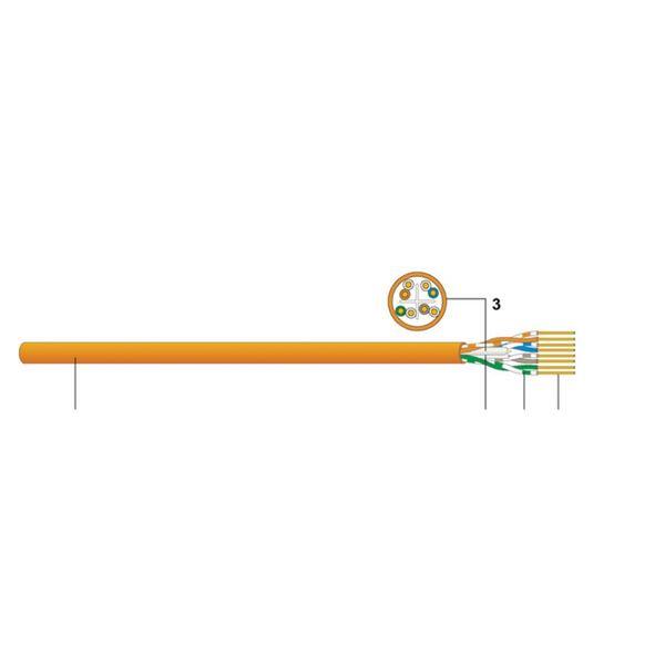 Cavo U/Utp Cat.6 Cca Arancio 500M - immagine 2