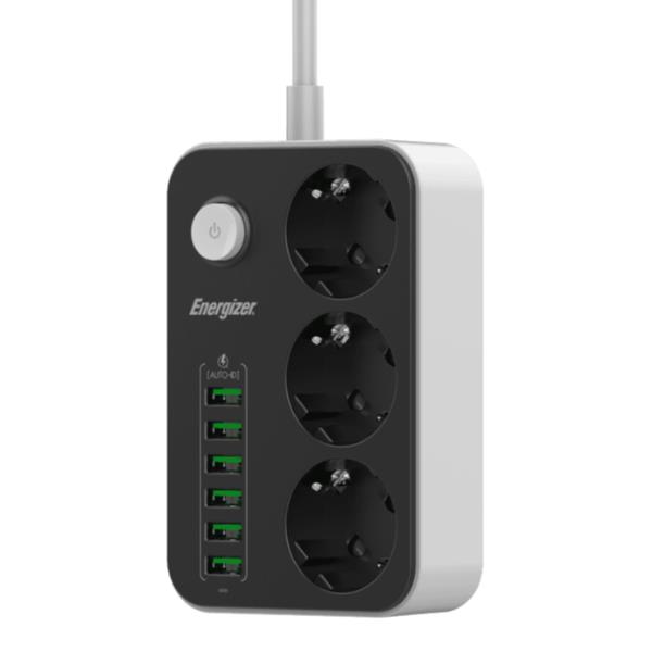 Multipresa 3 Schuko + 6 USB B/N - immagine 4