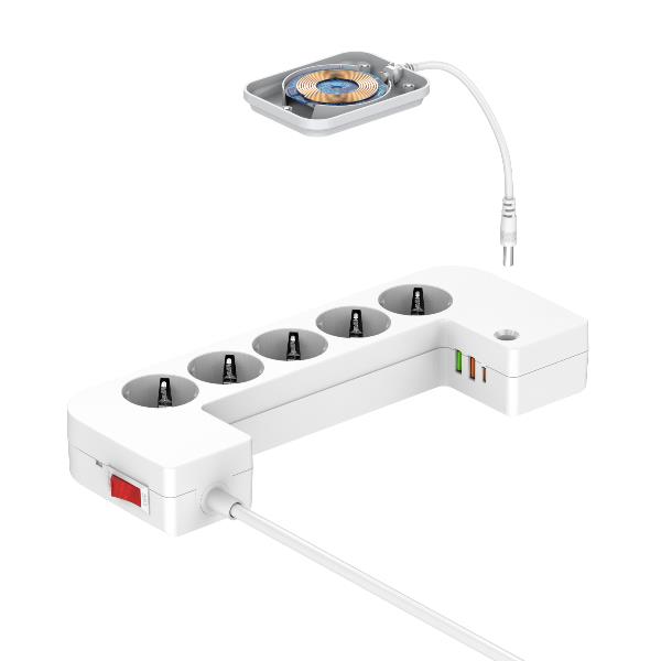 Multipresa Box 5 Schuko+3 USB+Charg - immagine 4