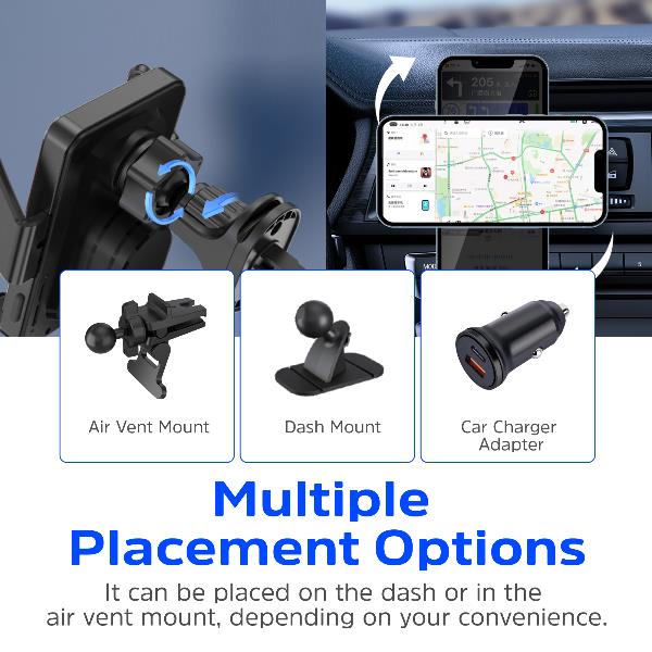 Wireless Car Charger Mag Auto Clamp - immagine 3
