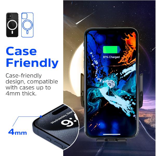 Wireless Car Charger Mag Auto Clamp - immagine 4