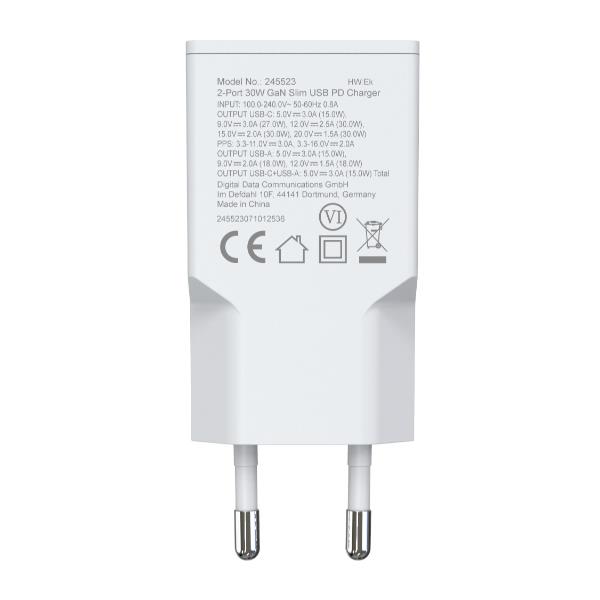 2-Port 30W Gan Slim USB Pd USB-C X1 - immagine 2