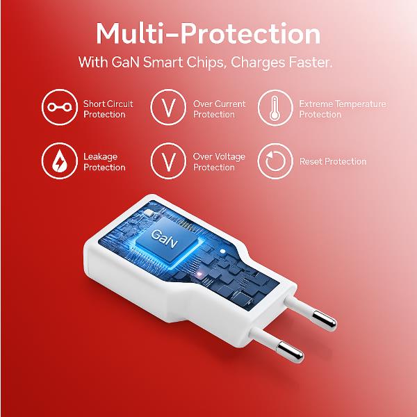 2-Port 30W Gan Slim USB-C Pd Charg - immagine 2