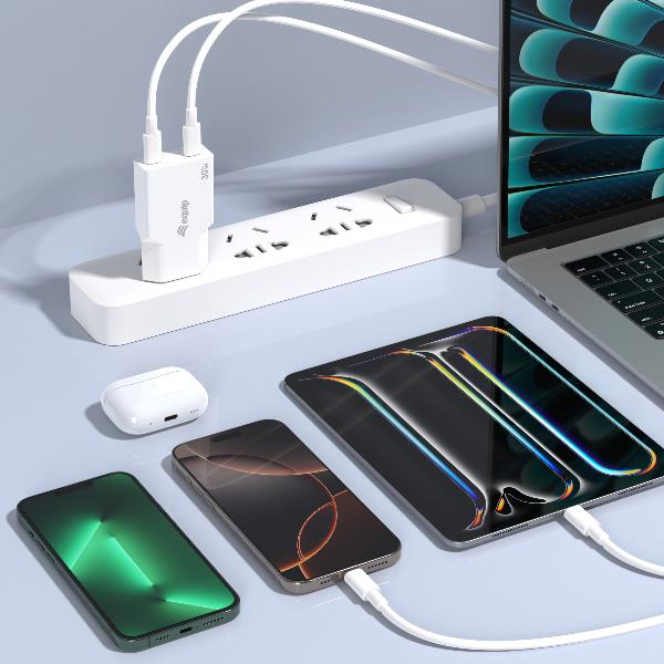 2-Port 30W Gan Slim USB-C Pd Charg - immagine 3