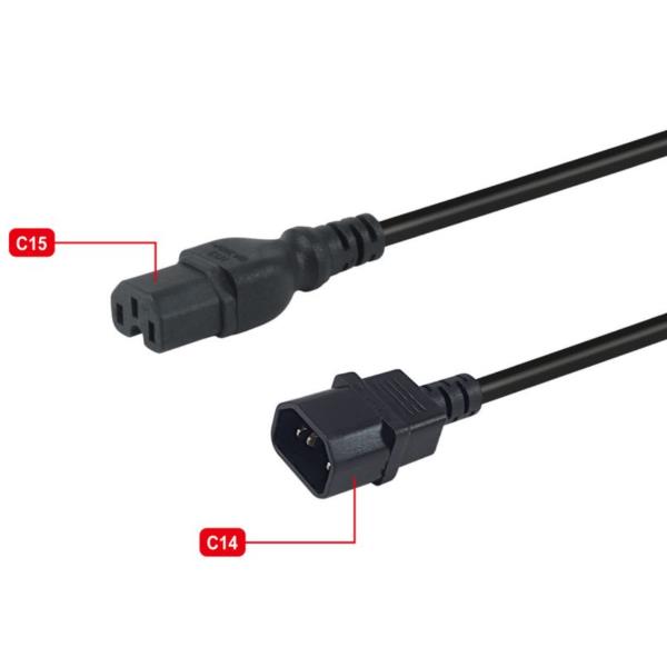 High Quality Power Cord C14 To C15 - immagine 3