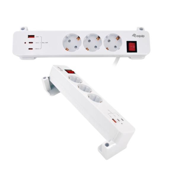 3-Outlet Clamp Power Strip 3-USB - immagine 7