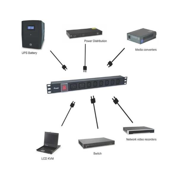 8-Outlet 6 X Iec-C13+ 2X Iec-C19 P - immagine 7