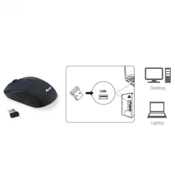 Mini Optical Wireless Mouse Nero - immagine 5