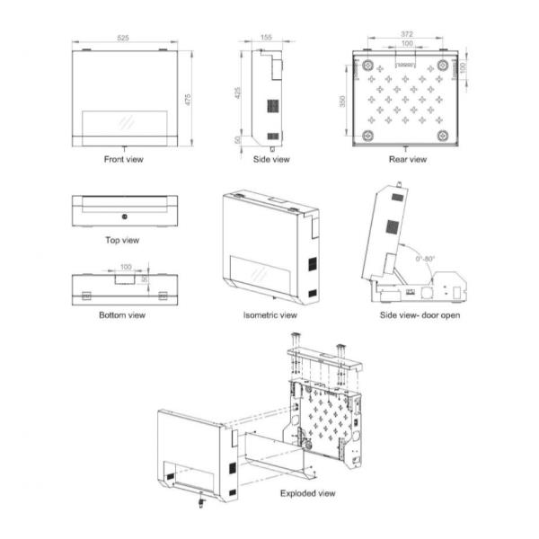 Slim Flex 19' Cabinet, 5U, Grigio - immagine 8