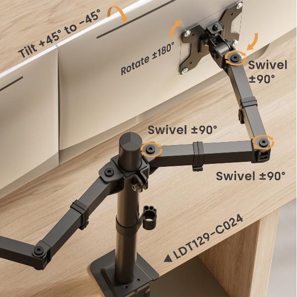 17"-32" Atriculating Dual Monitor - immagine 6