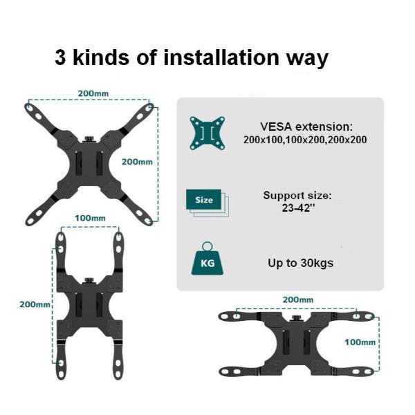 23"-42"Monitor Vesa Extension Adapt - immagine 8