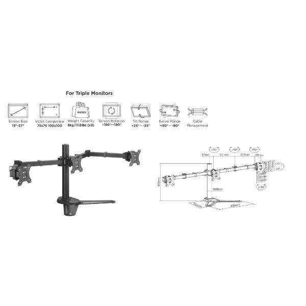 Staffa Monitor 17/27 Triple Stand - immagine 8