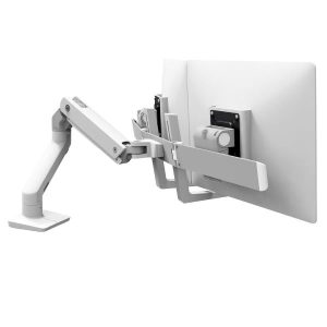 Hx Desk Dual Monitor Arm Bianco