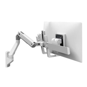 Hx Wall Dual Monitor Arm Bianco