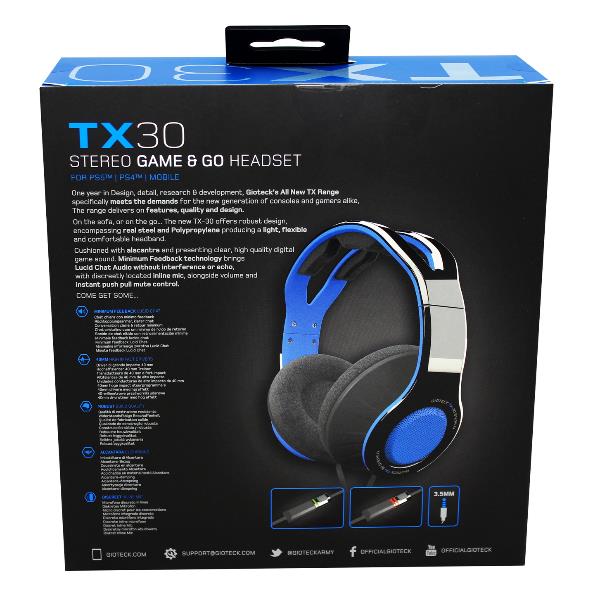 Tx30 Stereo Headset Ps4 Blu - immagine 5