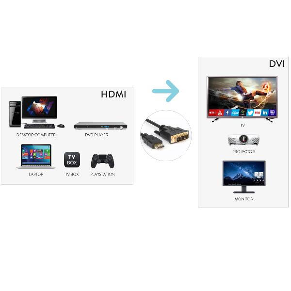 Cavo Monitor HDMI M - DVI M 180Cm - immagine 4