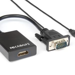 Cavo Video VGA A HDMI F Jack 3.5Mm