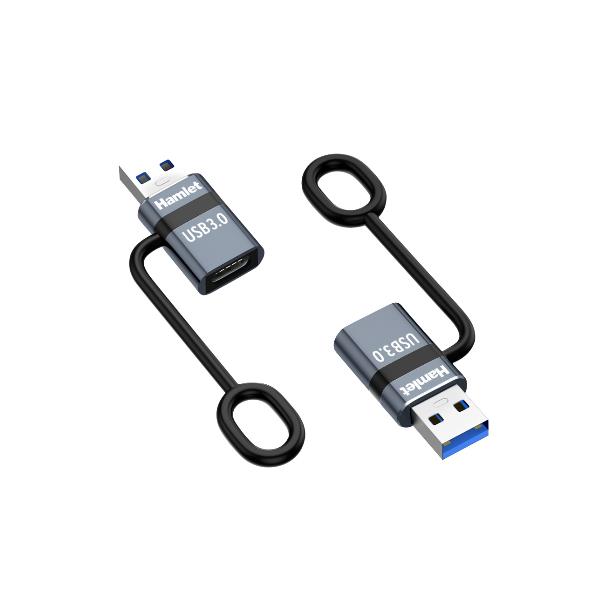 Adattatore USB M Usbc F + Fermacavo - immagine 2