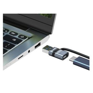 Adattatore USB M Usbc F + Fermacavo